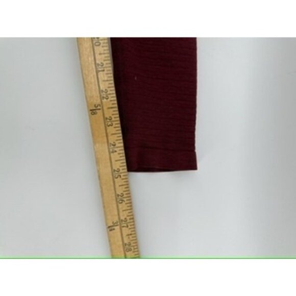 Alphalete Maroon Amplify Compression Leggings Gym Workout Fitness Athleisure - Picture 10 of 10